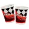 10 Adet 180/200cc Cars Red Plastik Bardak
