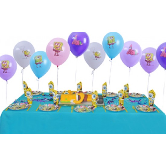10 Kişilik Sponge Bob Party Ekonomik Set