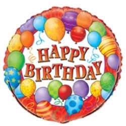 18 inç Happy Birthday Folyo Balon