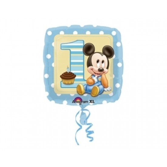 18 inç Mickey 1 Yaş Doğum Günü Paketli Folyo Balon