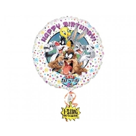 28 inç Looney Tunes Tweety (Tiviti) Birthday Müzikli Folyo Balon