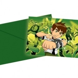 6 Adet Ben 10 Davetiye