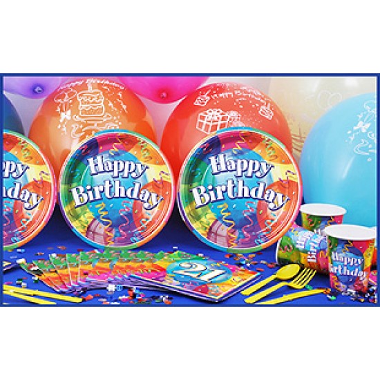 8 Kişilik 21 Yaş Brilliant Birthday Ekonomik Set