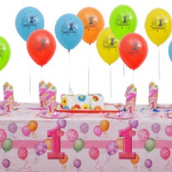 8 Kişilik First Birthday Pink Mini Set